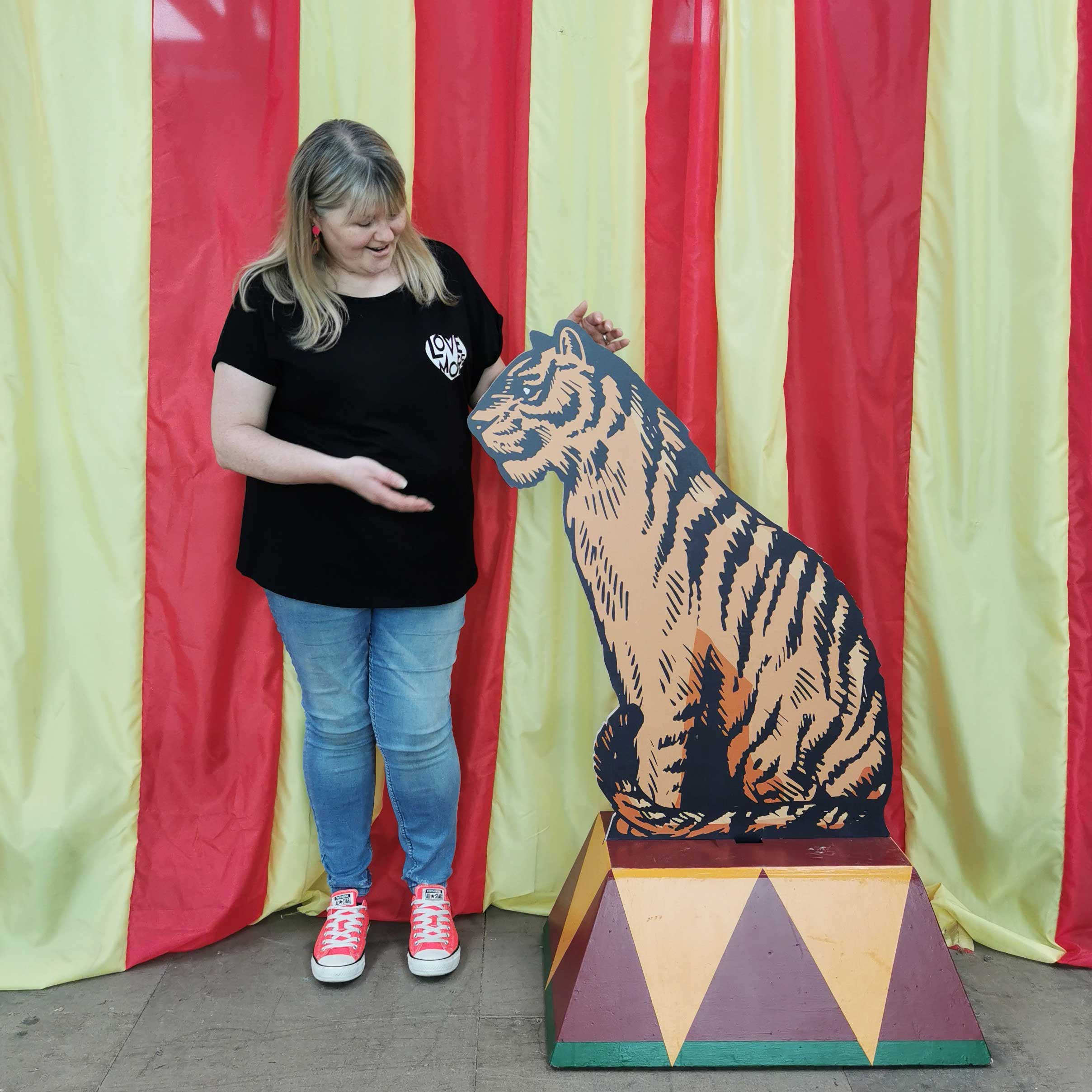 FOR SALE Circus Tiger on Plinth 1