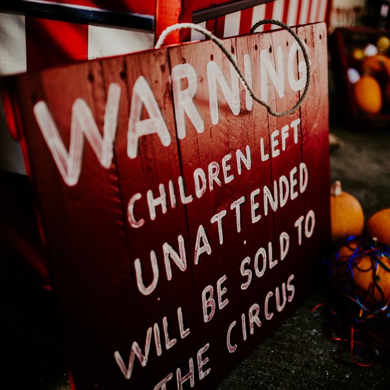 FOR SALE Warning Children Circus Sign  2