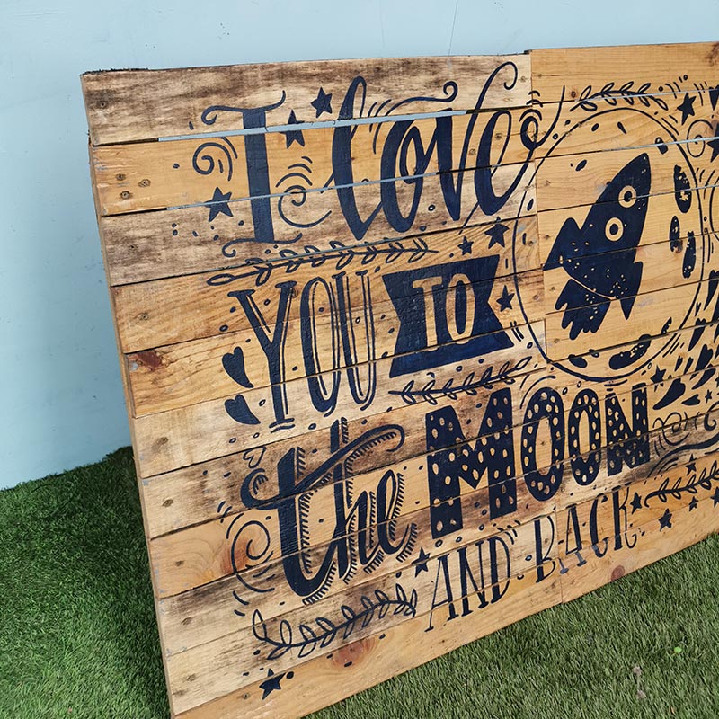 FOR SALE Love You To The Moon and Back Large Pallet Sign 3